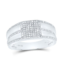 Load image into Gallery viewer, Sterling Silver Diamond Men's Ring 1/3 Cttw - Splendid Jewellery
