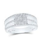 Sterling Silver Diamond Men's Ring 1/3 Cttw - Splendid Jewellery