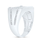Sterling Silver Diamond Men's Ring 1/3 Cttw - Splendid Jewellery