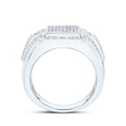 Sterling Silver Diamond Men's Ring 1/3 Cttw - Splendid Jewellery