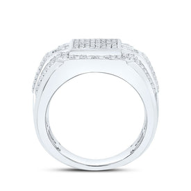 Sterling Silver Diamond Men's Ring 1/3 Cttw - Splendid Jewellery