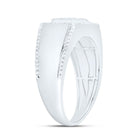 Sterling Silver Diamond Men's Ring 1/3 Cttw - Splendid Jewellery