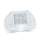 Sterling Silver Diamond Men's Ring 1/3 Cttw - Splendid Jewellery