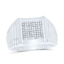 Load image into Gallery viewer, Sterling Silver Diamond Men's Ring 1/3 Cttw - Splendid Jewellery