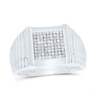 Sterling Silver Diamond Men's Ring 1/3 Cttw - Splendid Jewellery