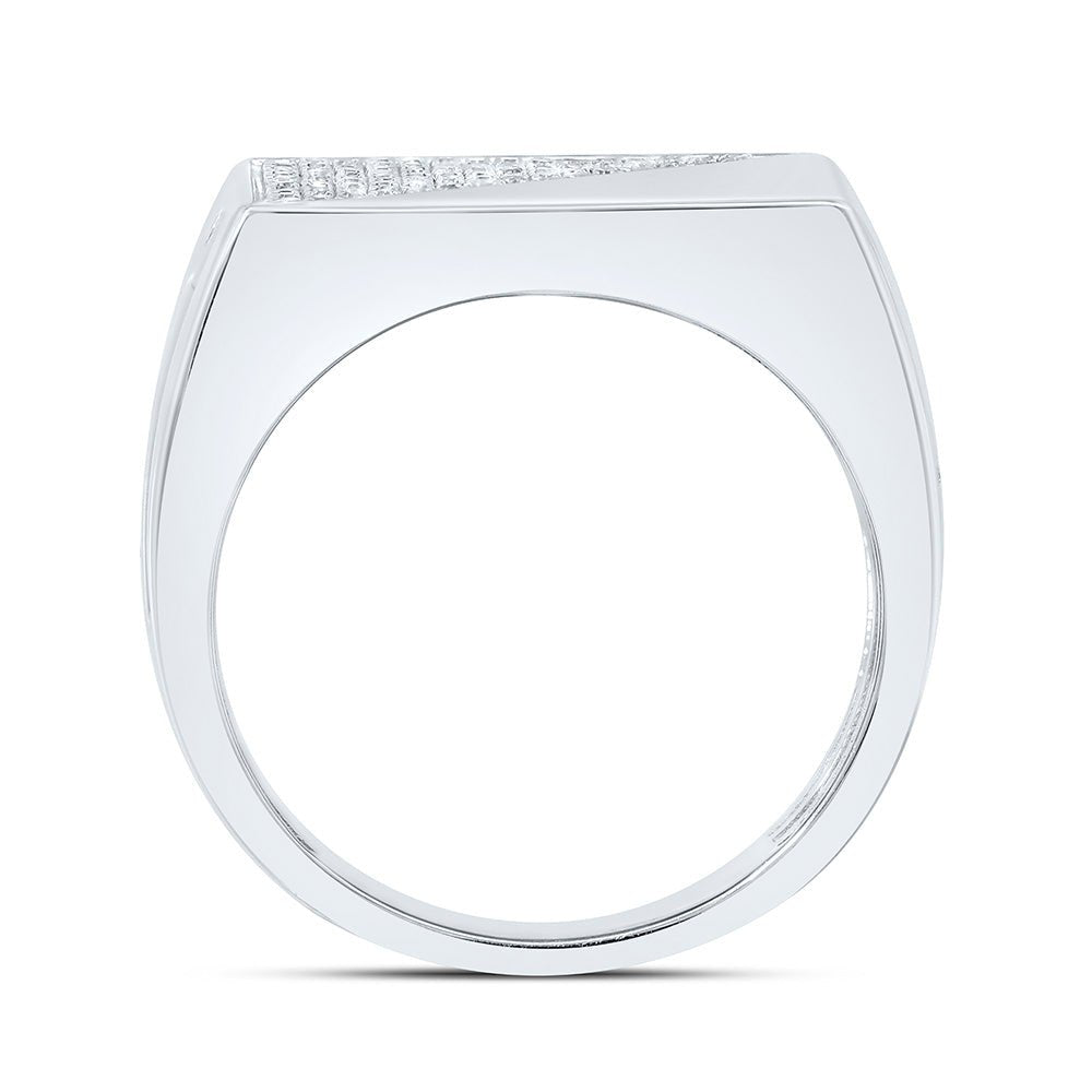 Sterling Silver Diamond Men's Ring 1/3 Cttw - Splendid Jewellery