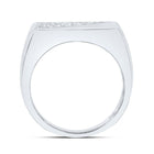 Sterling Silver Diamond Men's Ring 1/3 Cttw - Splendid Jewellery