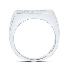 Sterling Silver Diamond Men's Ring 1/3 Cttw - Splendid Jewellery