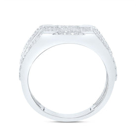 Sterling Silver Diamond Men's Ring 1/3 Cttw - Splendid Jewellery