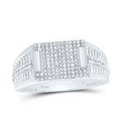 Sterling Silver Diamond Men's Ring 1/3 Cttw - Splendid Jewellery
