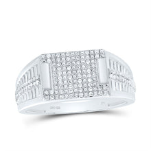 Load image into Gallery viewer, Sterling Silver Diamond Men's Ring 1/3 Cttw - Splendid Jewellery