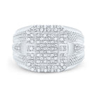 Sterling Silver Diamond Men's Ring 1/3 Cttw - Splendid Jewellery