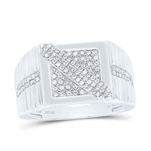 Load image into Gallery viewer, Sterling Silver Diamond Men's Ring 1/3 Cttw - Splendid Jewellery