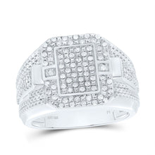 Load image into Gallery viewer, Sterling Silver Diamond Men's Ring 1/3 Cttw - Splendid Jewellery