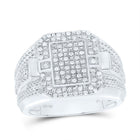 Sterling Silver Diamond Men's Ring 1/3 Cttw - Splendid Jewellery