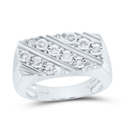 Sterling Silver Diamond Men's Ring 1/4 Cttw - Splendid Jewellery