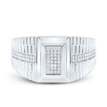 Load image into Gallery viewer, Sterling Silver Diamond Men's Ring 1/4 Cttw - Splendid Jewellery