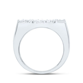 Sterling Silver Diamond Men's Ring 1/4 Cttw - Splendid Jewellery