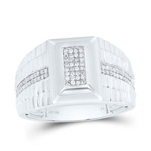 Load image into Gallery viewer, Sterling Silver Diamond Men's Ring 1/4 Cttw - Splendid Jewellery