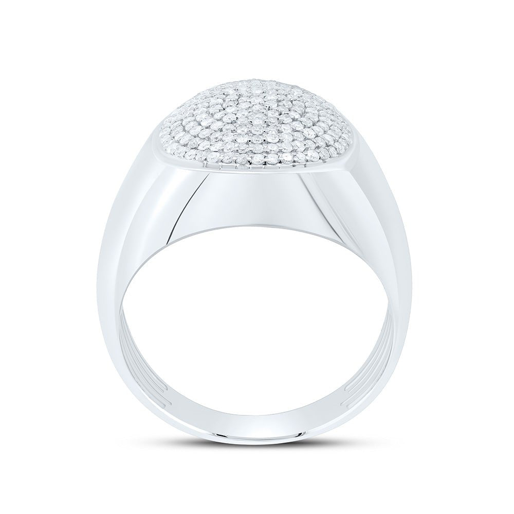 Sterling Silver Diamond Men's Ring 3/4 Cttw - Splendid Jewellery