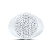 Load image into Gallery viewer, Sterling Silver Diamond Men's Ring 3/4 Cttw - Splendid Jewellery