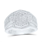 Sterling Silver Diamond Men's Ring 3/8 Cttw - Splendid Jewellery