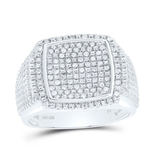 Load image into Gallery viewer, Sterling Silver Diamond Men's Ring 3/8 Cttw - Splendid Jewellery