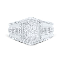 Load image into Gallery viewer, Sterling Silver Diamond Men's Ring 3/8 Cttw - Splendid Jewellery