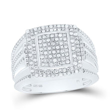 Load image into Gallery viewer, Sterling Silver Diamond Men's Ring 3/8 Cttw - Splendid Jewellery