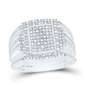 Sterling Silver Diamond Men's Ring 3/8 Cttw - Splendid Jewellery