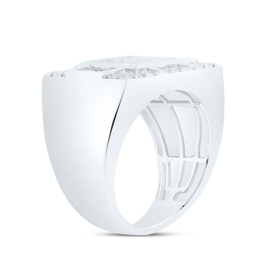Sterling Silver Diamond Men's Ring 3/8 Cttw - Splendid Jewellery