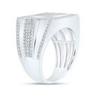Sterling Silver Diamond Men's Ring 3/8 Cttw - Splendid Jewellery