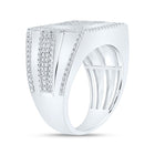 Sterling Silver Diamond Men's Ring 3/8 Cttw - Splendid Jewellery