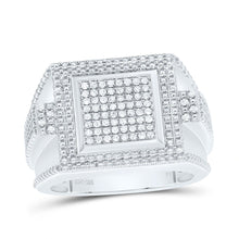 Load image into Gallery viewer, Sterling Silver Diamond Men's Ring 3/8 Cttw - Splendid Jewellery