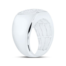 Load image into Gallery viewer, Sterling Silver Diamond Octagon Men's Ring 1/2 Cttw - Splendid Jewellery