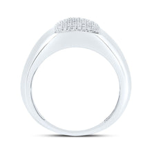 Load image into Gallery viewer, Sterling Silver Diamond Octagon Men's Ring 1/2 Cttw - Splendid Jewellery
