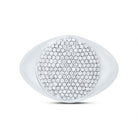 Sterling Silver Diamond Oval Men's Ring 5/8 Cttw - Splendid Jewellery
