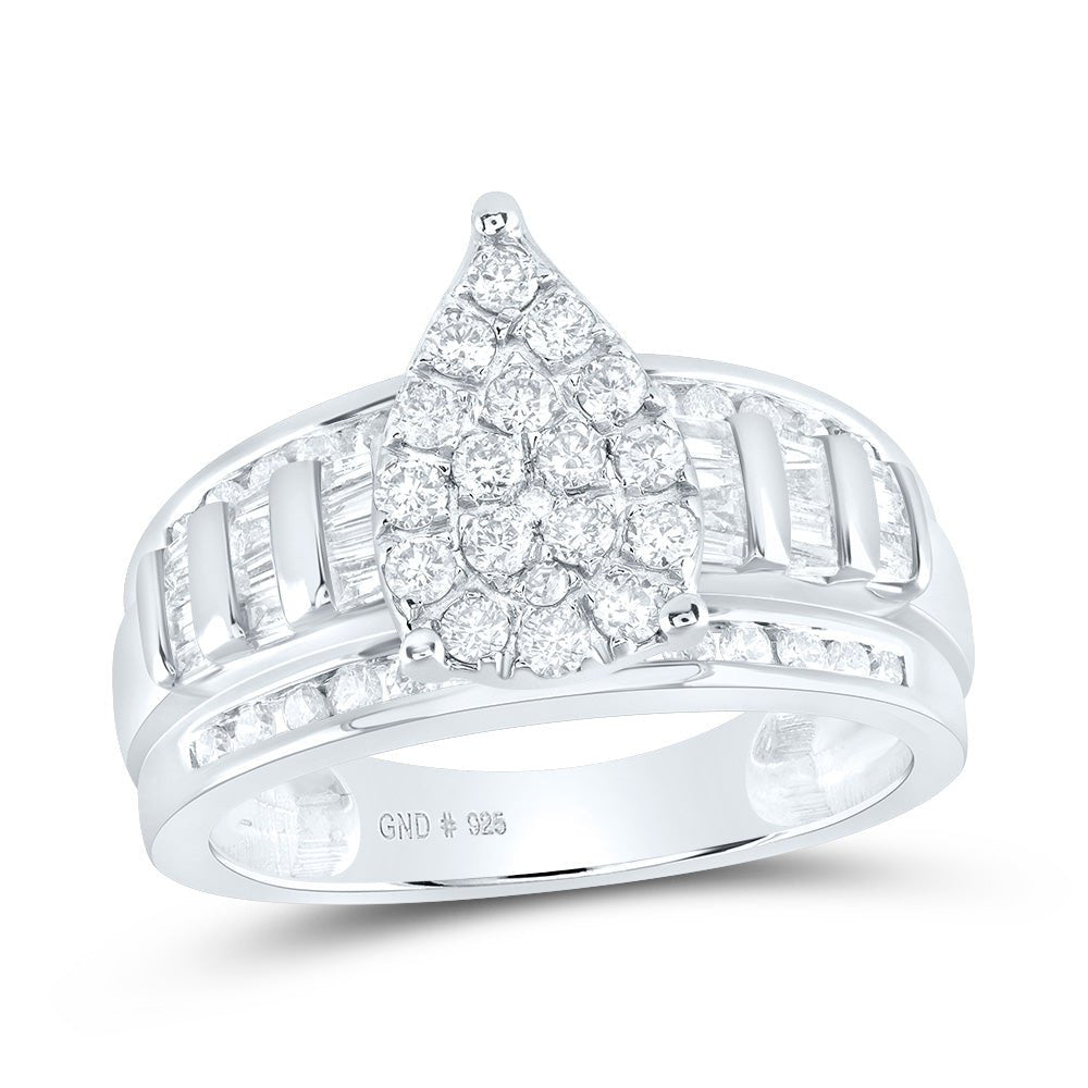 Sterling Silver Diamond Ring 1 Cttw - Splendid Jewellery