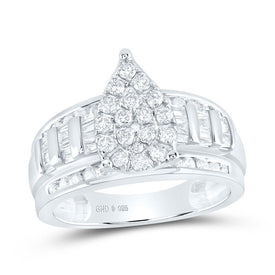Sterling Silver Diamond Ring 1 Cttw - Splendid Jewellery