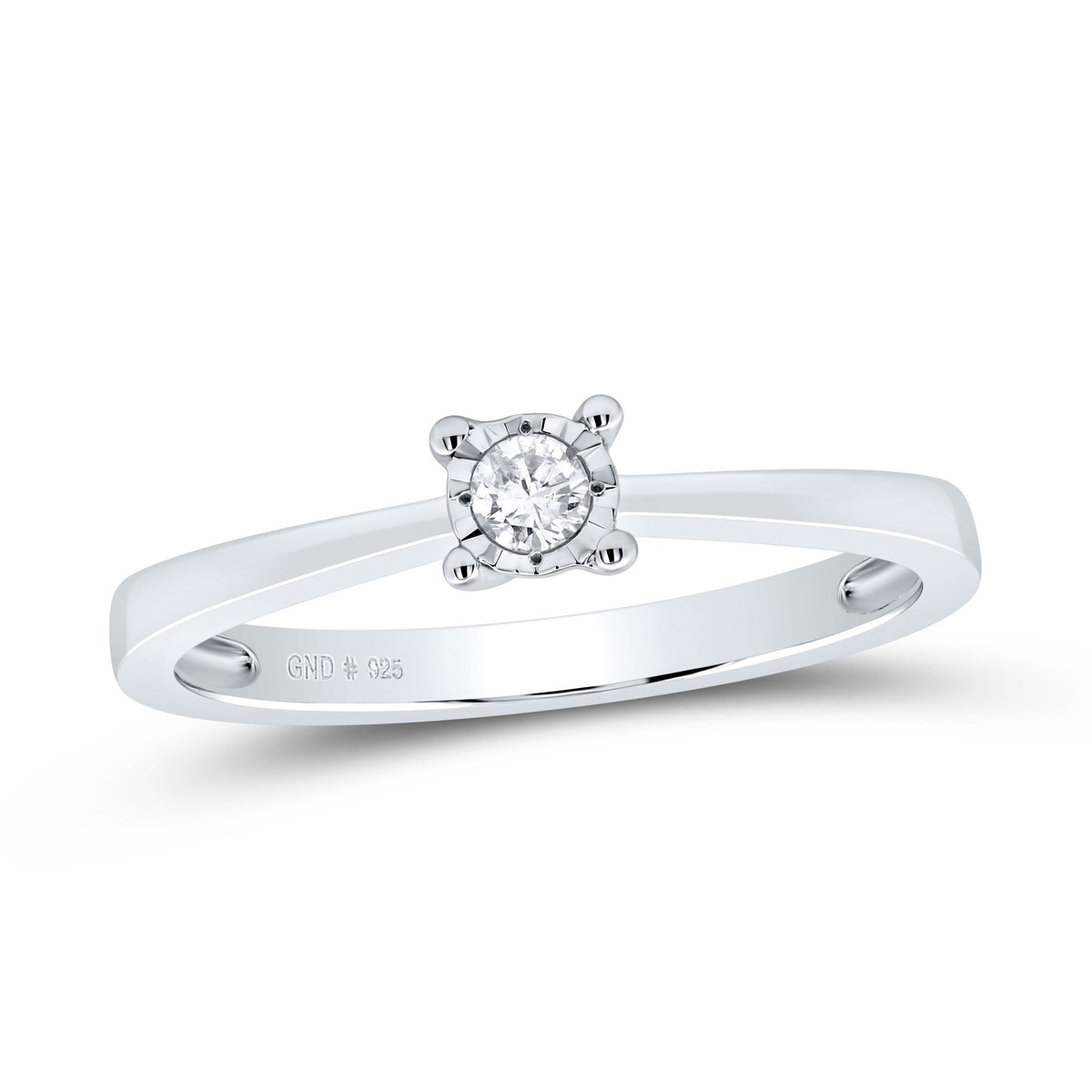 Sterling Silver Diamond Ring 1/12 Cttw - Splendid Jewellery