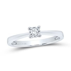Sterling Silver Diamond Ring 1/12 Cttw - Splendid Jewellery