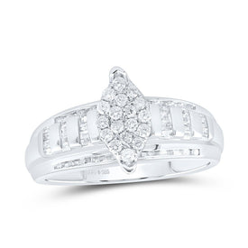 Sterling Silver Diamond Ring 1/2 Cttw - Splendid Jewellery