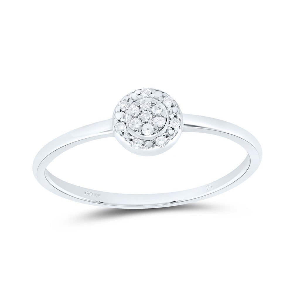 Sterling Silver Diamond Ring 1/20 Cttw - Splendid Jewellery