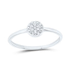 Sterling Silver Diamond Ring 1/20 Cttw - Splendid Jewellery