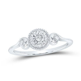 Sterling Silver Diamond Ring 1/8 Cttw - Splendid Jewellery