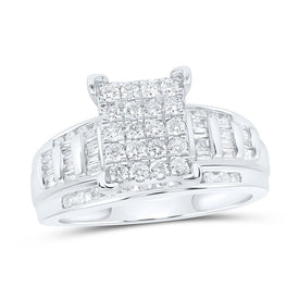 Sterling Silver Diamond Ring 3/4 Cttw - Splendid Jewellery