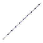 Sterling Silver Heart - Shaped Amethyst Bracelet - Radiant Love Collection - Splendid Jewellery