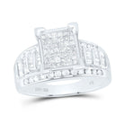 Sterling Silver Princess Diamond Designer Ring S9 1 Cttw - Splendid Jewellery