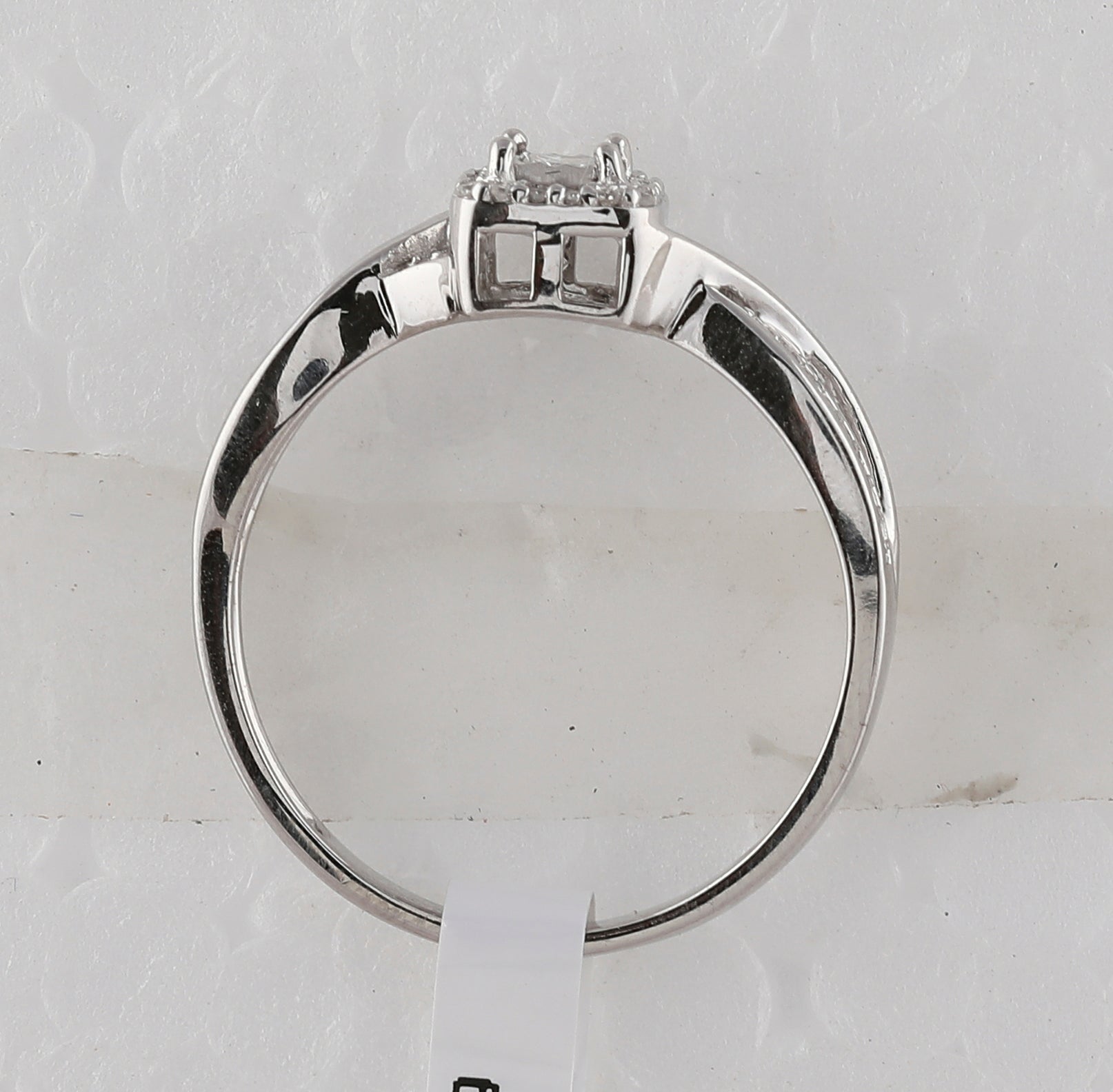 Sterling Silver Princess Diamond Solitaire Promise Bridal Ring 1/8 Cttw - Splendid Jewellery