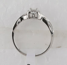 Load image into Gallery viewer, Sterling Silver Princess Diamond Solitaire Promise Bridal Ring 1/8 Cttw - Splendid Jewellery